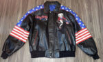 American Toons Betty Boop USA Leather Bomber Jacket