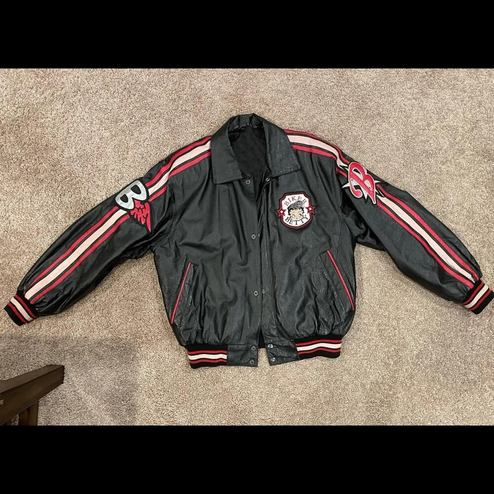 American Toons Betty Virsity Jacket Betty Boop Motorcycle Club