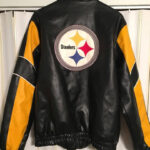 Black Yellow Pittsburgh Steelers NFL Leather Jacket