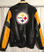 Black Yellow Pittsburgh Steelers NFL Leather Jacket