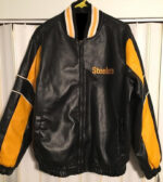 Black Yellow Pittsburgh Steelers NFL Leather Jacket
