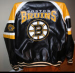 Boston Bruins Black Yellow NHL Leather Jacket