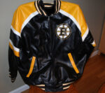 Boston Bruins Black Yellow NHL Leather Jacket