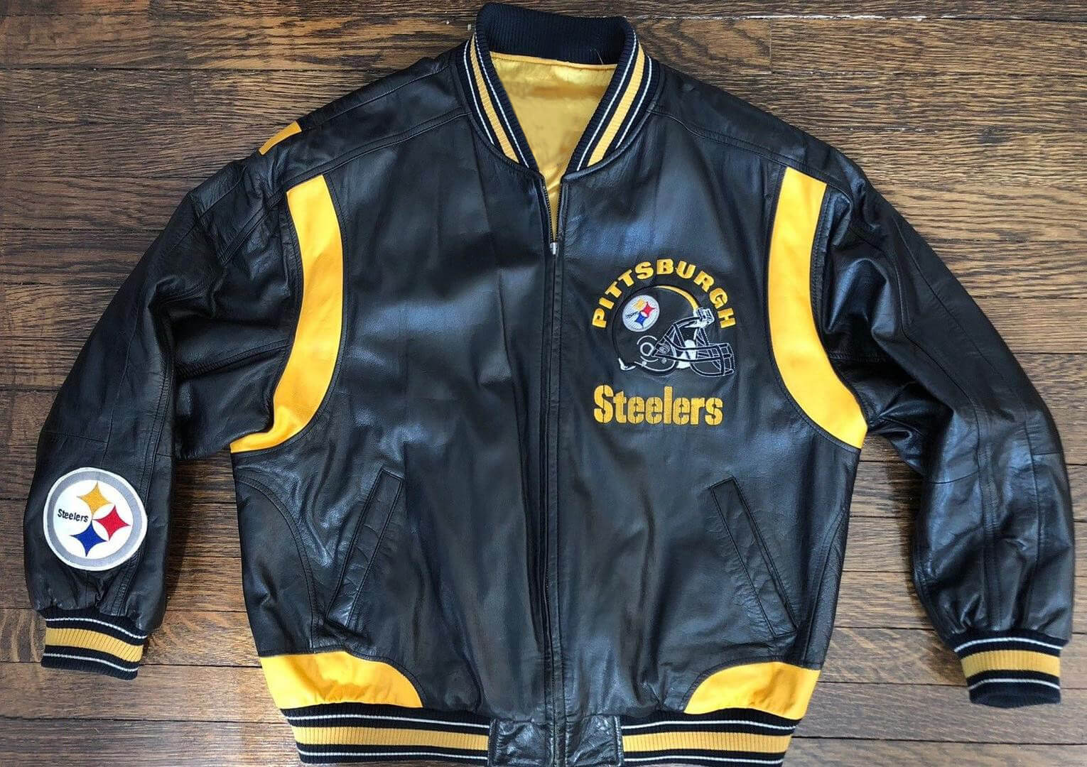 Carl Banks G-III Pittsburgh Steelers Leather Jacket (1) Carl Banks G-III Pittsburgh Steelers Leather Jacket