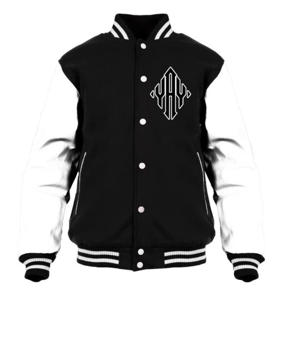 General Yay Black Gold White Diamond Varsity Jacket