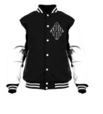 General Yay Black White Diamond Logo Varsity Jacket