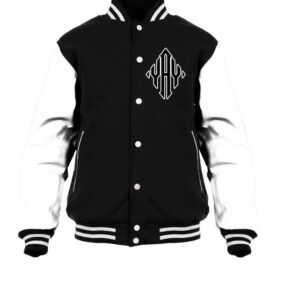 General Yay Black White Diamond Logo Varsity Jacket