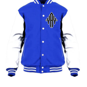 General Yay Blue Gold White Diamond Varsity Jacket