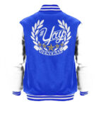 General Yay Blue Gold White Diamond Varsity Jacket