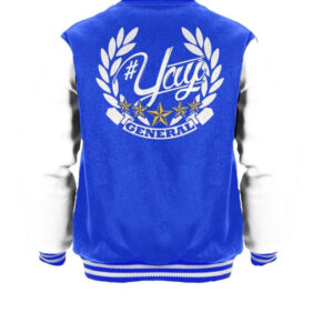 General Yay Blue Gold White Diamond Varsity Jacket