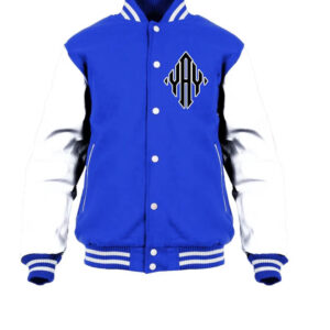 General Yay Blue White Diamond Logo Varsity Jacket