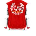 General Yay Red Gold White Diamond Varsity Jacket