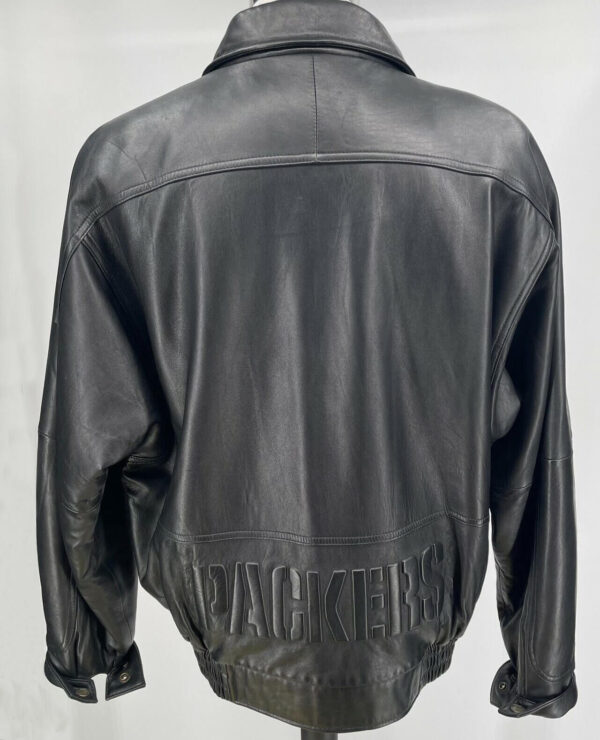 Green Bay Packers Black Leather Jacket