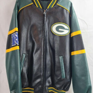 Green Bay Packers Football Team Leather Jacket