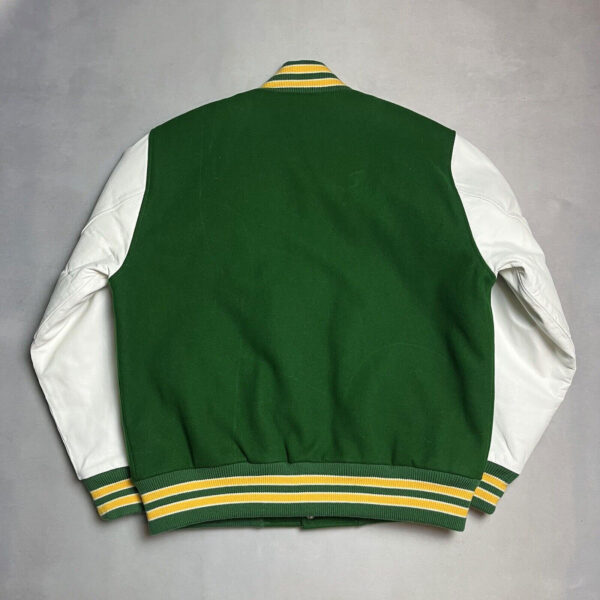 Green White MLB Oakland Athletics Varsity Jacket