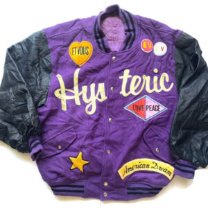 Hysteric Et Vous Paris Purple Black Varsity Jacket