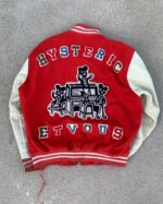 Hysteric Et Vous Red White Varsity Jacket