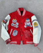 Hysteric Et Vous Red White Varsity Jacket