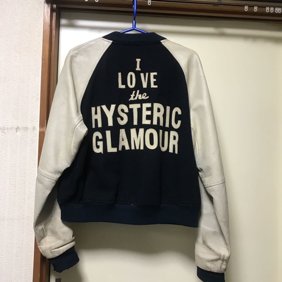Hysteric Glamour Black White Bomber Varsity Jacket (5) Hysteric Glamour Black White Bomber Varsity Jacket