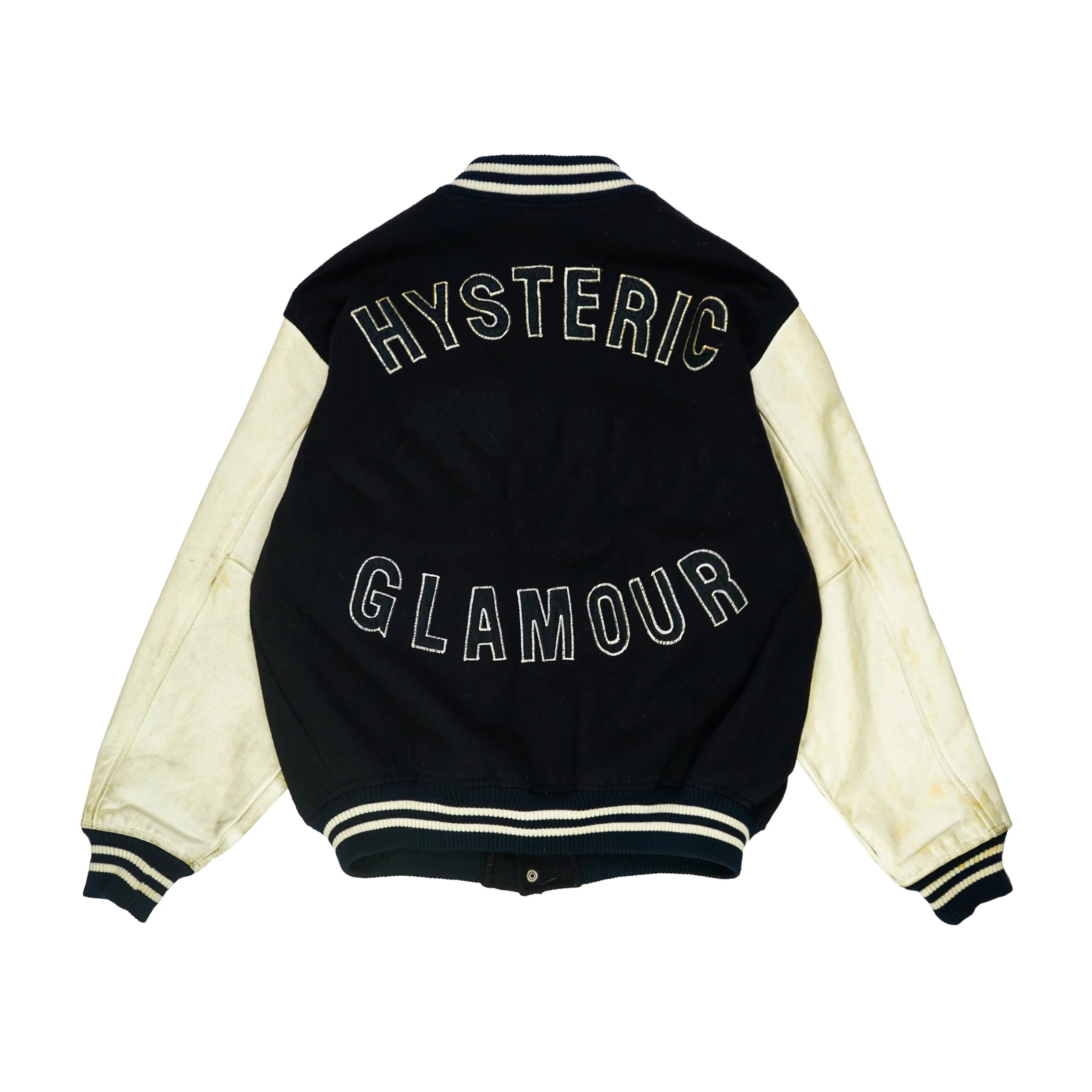 Black and White Louis V & Fragment Varsity Jacket - HJacket