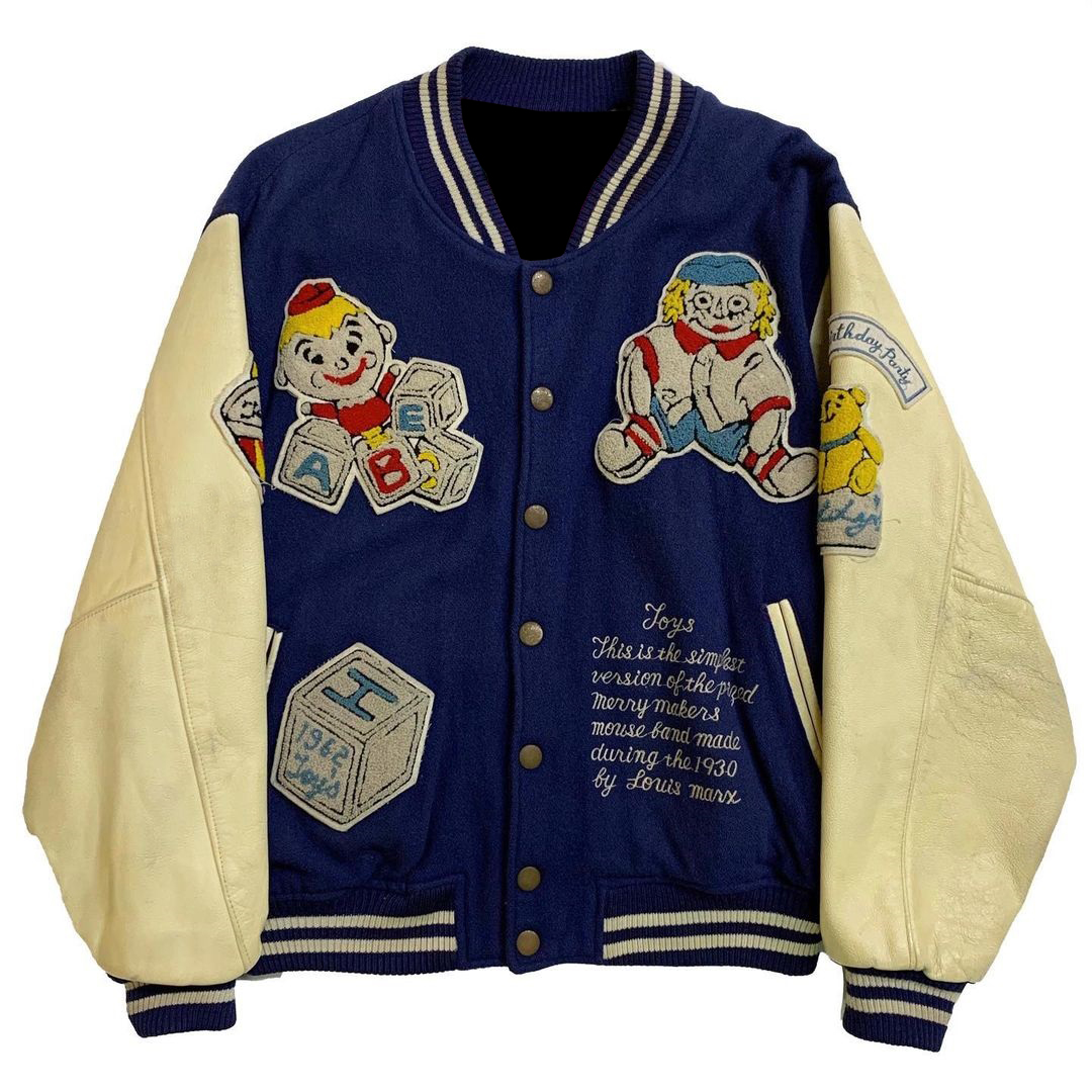 Hysteric Glamour Blue Bomber Varsity Jacket (1) Hysteric Glamour Blue Bomber Varsity Jacket