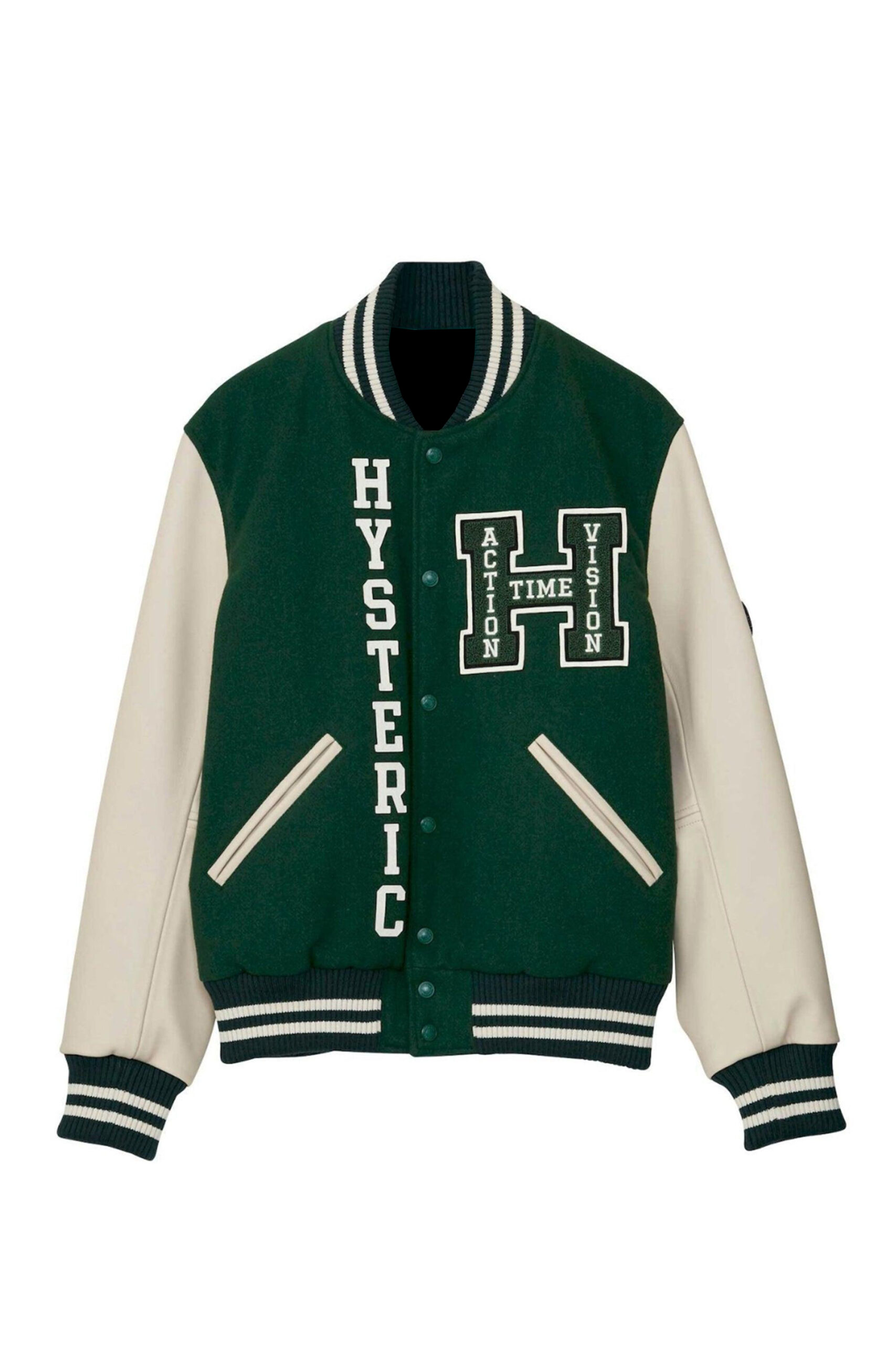 Hysteric Glamour Green No Evil Varsity Jacket Hysteric Glamour Green No Evil Varsity Jacket
