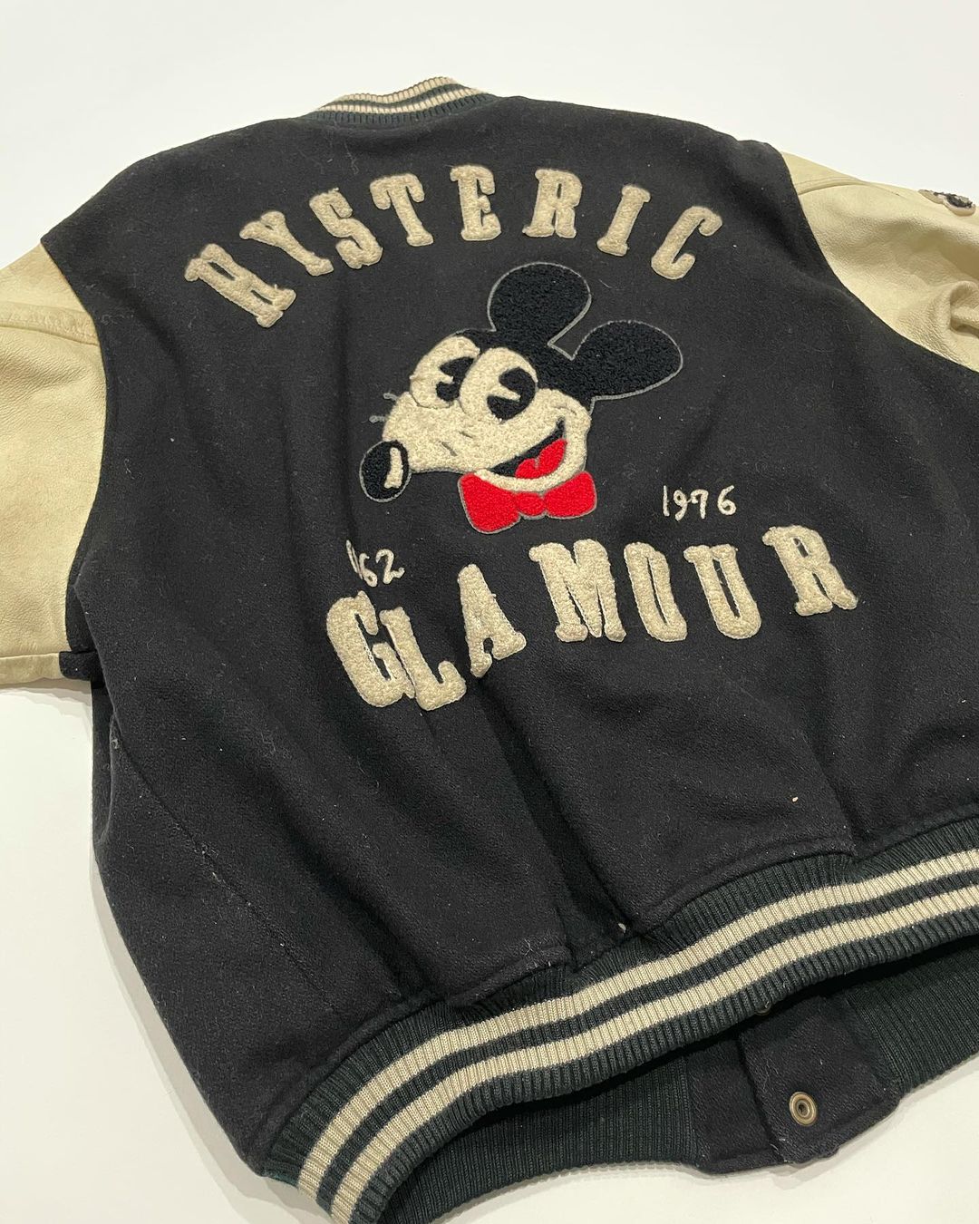 Hysteric Glamour Melx Mouse Black Varsity Jacket - Maker of Jacket