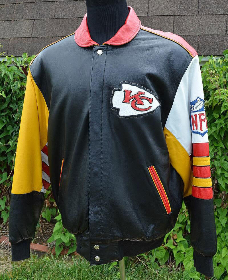 Jeff Hamilton NFL Kansas City Chiefs Leather Jacket (1) Jeff Hamilton NFL Kansas City Chiefs Leather Jacket