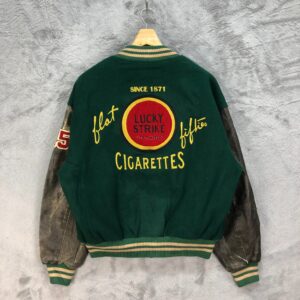 Lucky Strike 125th Green Varsity Jacket