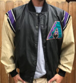 MLB Arizona Diamondbacks Leather Varsity Jacket