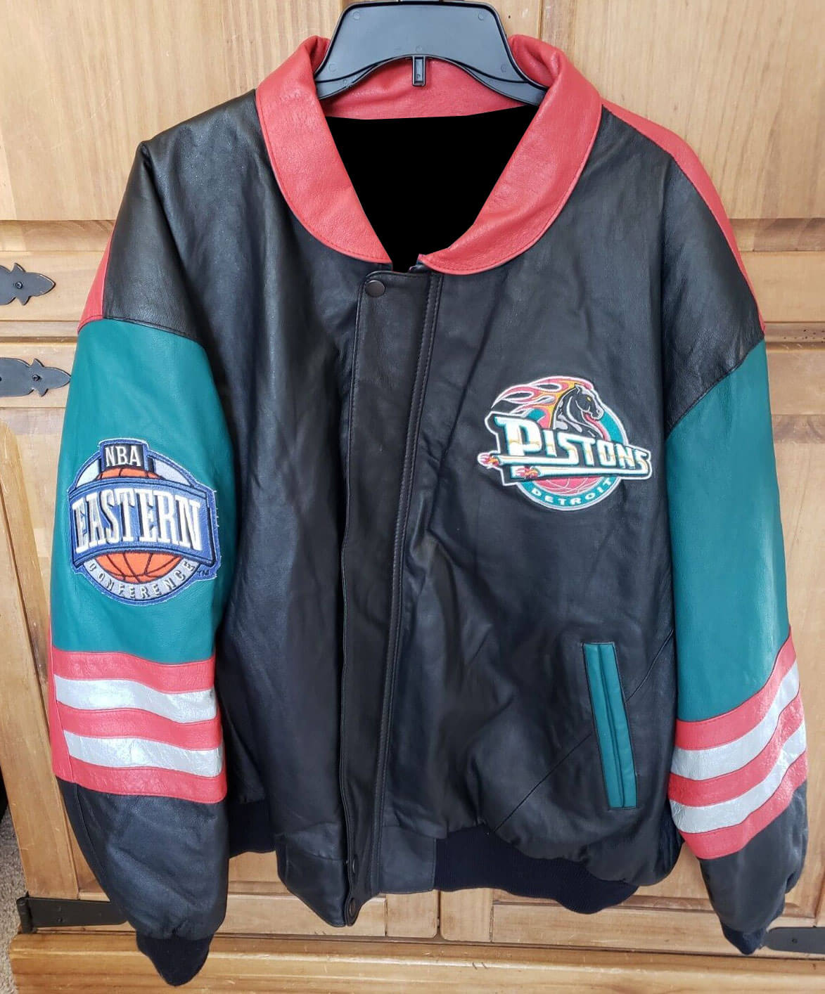 Maker of Jacket NBA Teams Jackets Detroit Pistons Multicolor Varsity
