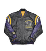 NFL Baltimore Ravens Football Team Leather Jacket