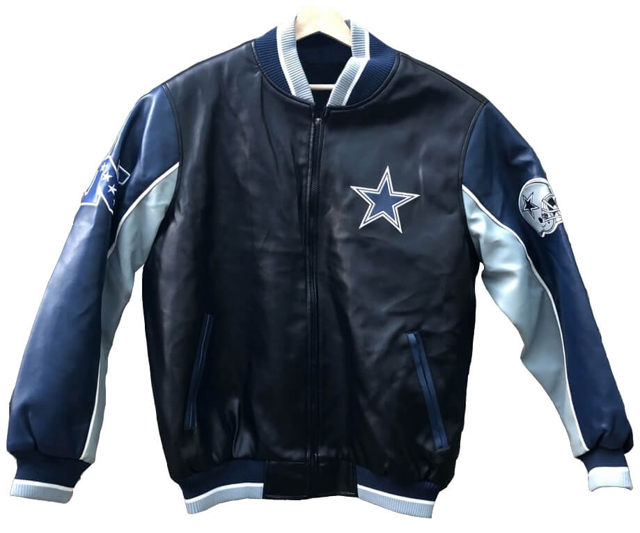 NFL Dallas Cowboys Leather Varsity Jacket (1) NFL Dallas Cowboys Leather Varsity Jacket