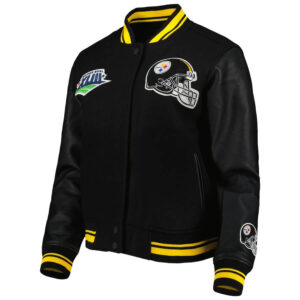 NFL Pittsburgh Steelers Wool Leather Jacket