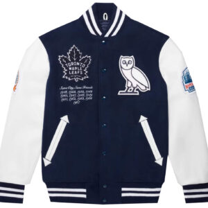 Toronto Maple Leafs Starter O-Line Varsity Full-Snap Jacket - Blue