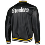 Pittsburgh Steelers Black Leather Varsity Jacket