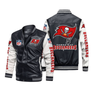 Tampa Bay Buccaneers Bomber Jacket Featuring Rib Knit Collar, Cuffs And Waistband.