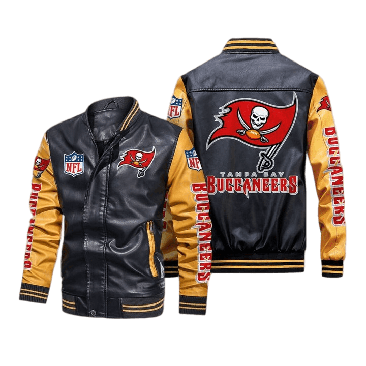 Tampa Bay Buccaneers Black Yellow Bomber Jacket Tampa Bay Buccaneers Black Yellow Bomber Jacket