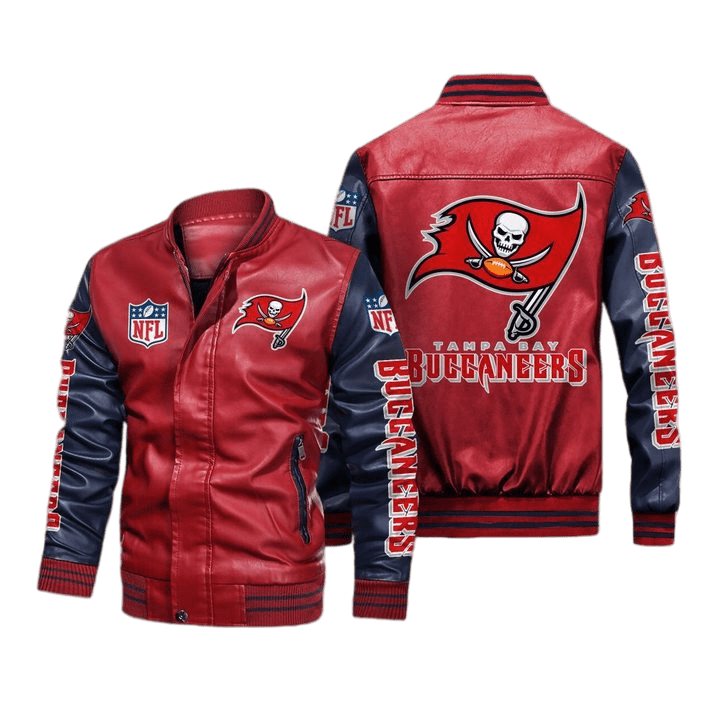Tampa Bay Buccaneers Red Navy Bomber Jacket Tampa Bay Buccaneers Red Navy Bomber Jacket