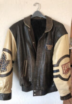 Toronto Maple Leafs Distressed Brown Leather Jacket