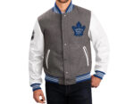 Toronto Maple Leafs GIII Snap Varsity Baseball Jacket