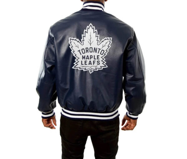 Toronto Maple Leafs NHL Blue Leather Jacket
