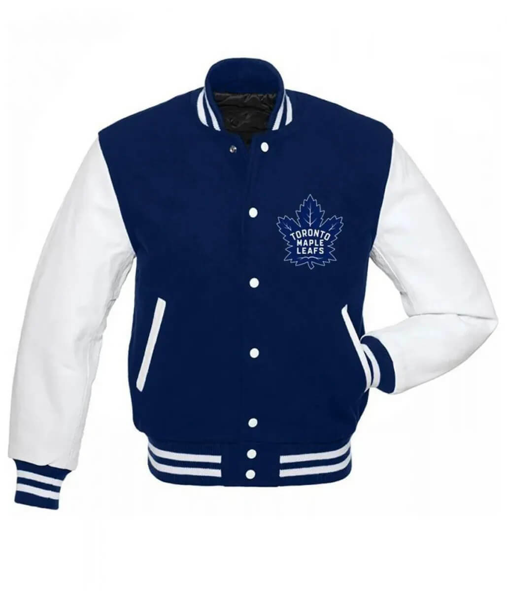 Toronto Maple Leafs NHL Blue and White Jacket (1) Toronto Maple Leafs NHL Blue and White Jacket