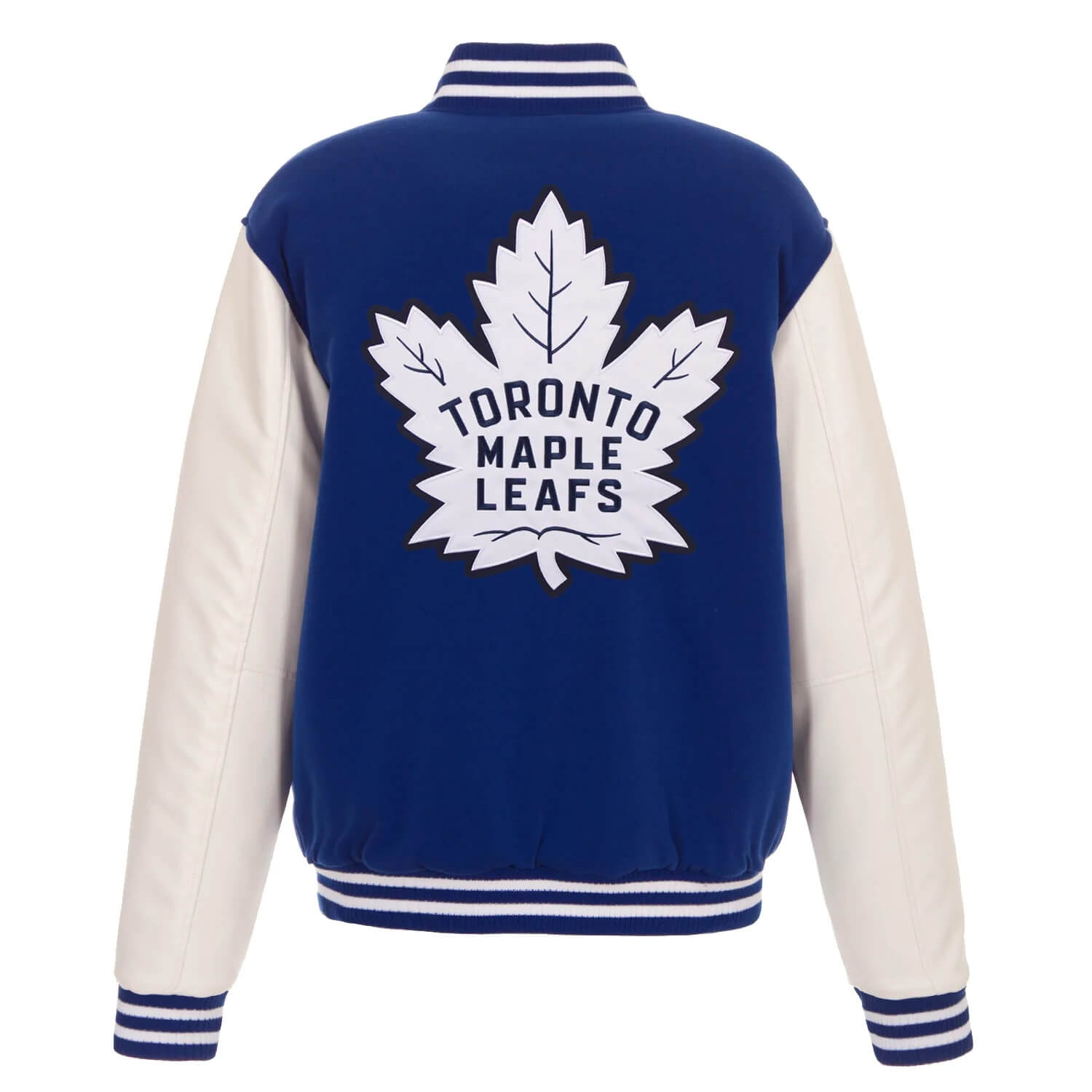 Toronto Maple Leafs Varsity Royal White NHL Jacket (2) Toronto Maple Leafs Varsity Royal White NHL Jacket