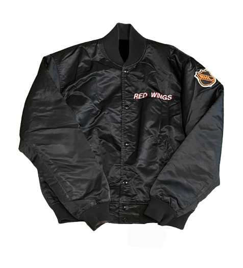 Vintage 90s Detroit Red Wings Satin Jacket (1) Vintage 90s Detroit Red Wings Satin Jacket