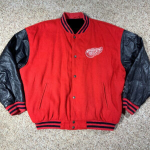 90s Pro Player Detroit Red Wings NHL Jacket Red Black XL – PopeVintage