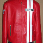 Vintage Ford GT Red And White Leather Jacket