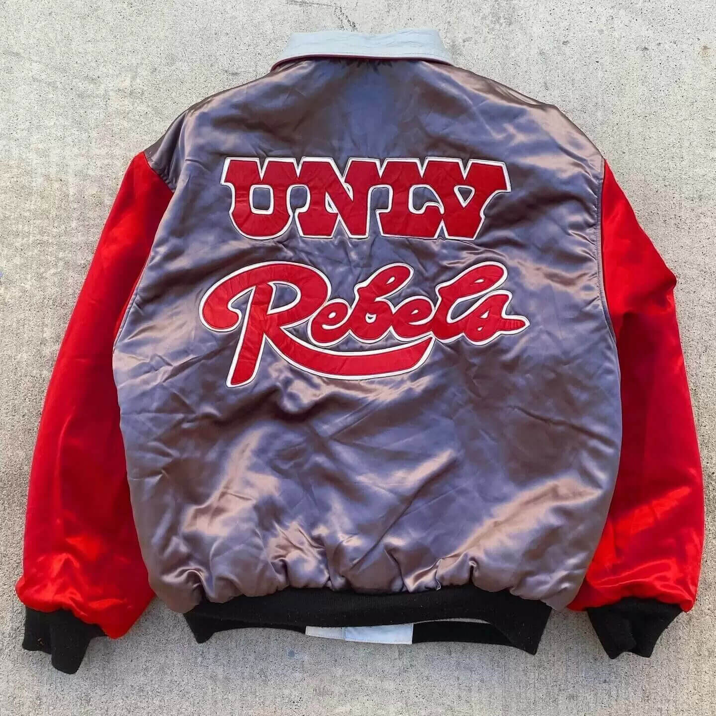 Vintage Jeff Hamilton UNLV Satin Jacket (2) Vintage Jeff Hamilton UNLV Satin Jacket