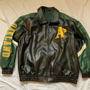 Vintage MLB Oakland Athletics Baseball Leather Jacket