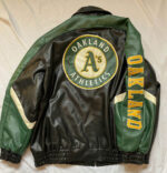 Vintage MLB Oakland Athletics Baseball Leather Jacket